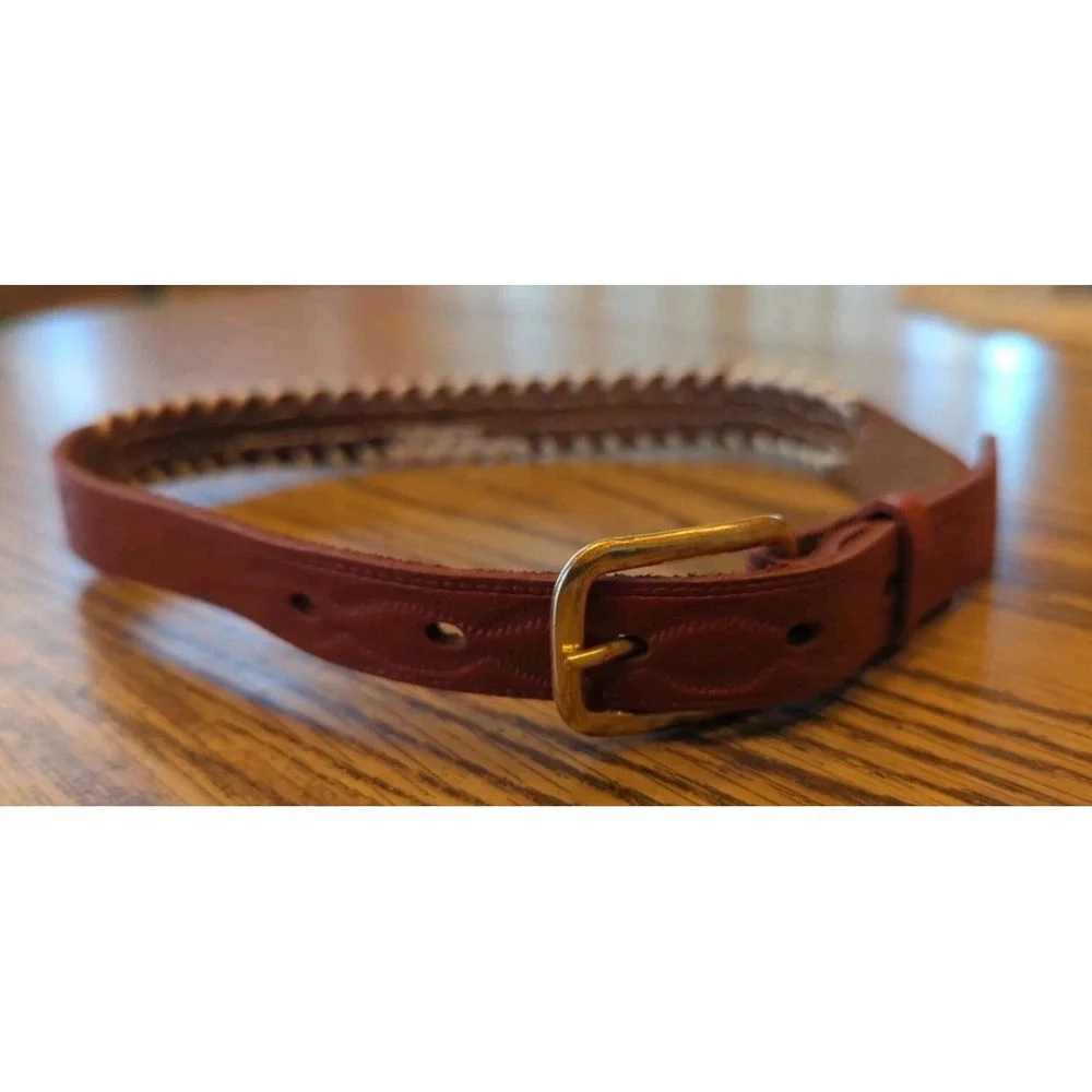 NOS Magic Forest Lake George NY Novelty Beaded Leather Belt Kids Youth Adult 20